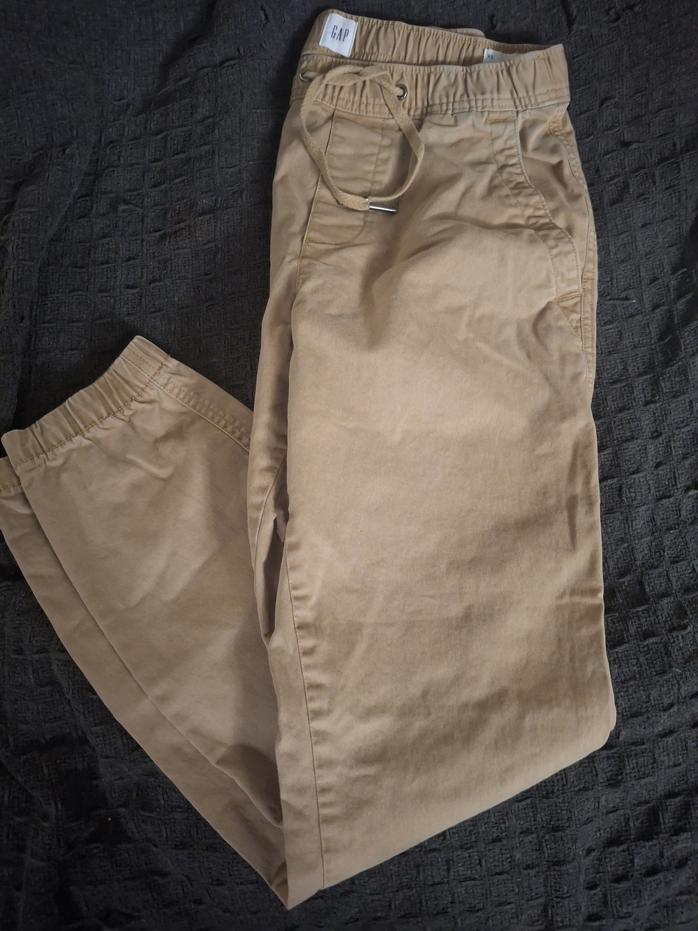 GAP Men’s Khaki Drawstring Chino Pants - Light Brown
